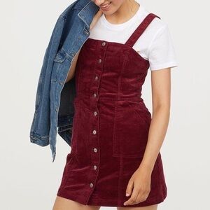 H&M Corduroy Overall Mini Dress